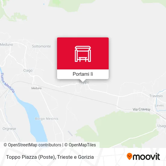 Mappa Toppo Piazza (Poste)