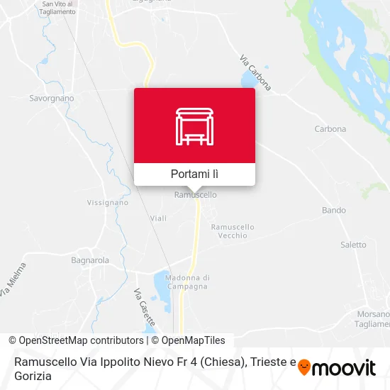 Mappa Ramuscello Via Ippolito Nievo Fr 4 (Chiesa)