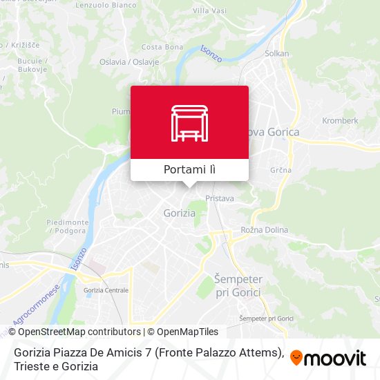 Mappa Gorizia Piazza De Amicis 7 (Fronte Palazzo Attems)