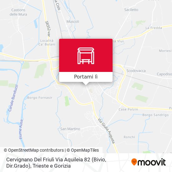 Mappa Cervignano Del Friuli Via Aquileia 82 (Bivio, Dir.Grado)