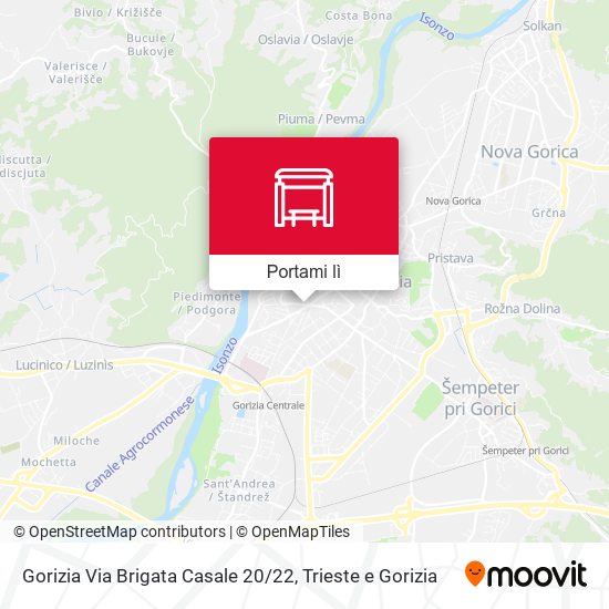 Mappa Gorizia Via Brigata Casale 20 / 22