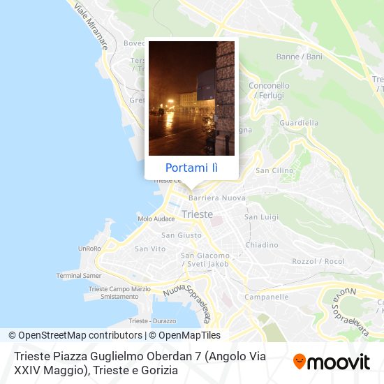 Mappa Trieste Piazza Guglielmo Oberdan 7 (Angolo Via XXIV Maggio)