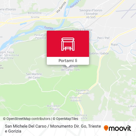 Mappa San Michele Del Carso / Monumento Dir. Go