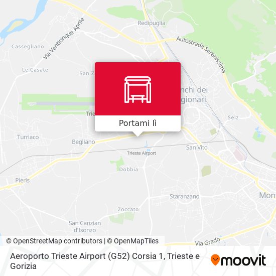 Mappa Aeroporto Trieste Airport (G52) Corsia 1