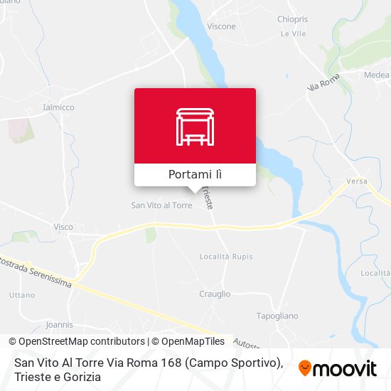 Mappa San Vito Al Torre Via Roma 168 (Campo Sportivo)