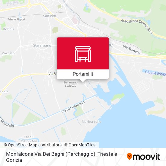 Mappa Monfalcone Via Dei Bagni (Parcheggio)