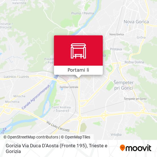 Mappa Gorizia Via Duca D'Aosta (Fronte 195)