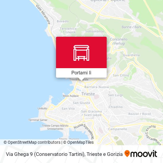 Mappa Via Ghega 9 (Conservatorio Tartini)