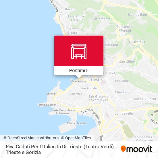 Mappa Riva Caduti Per L'Italianità Di Trieste (Teatro Verdi)