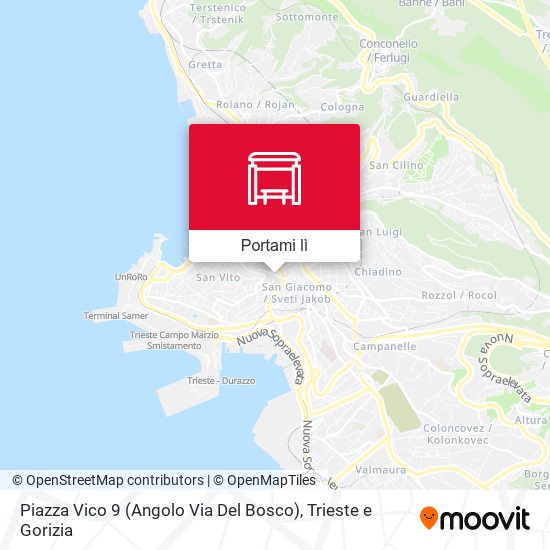 Mappa Piazza Vico 9 (Angolo Via Del Bosco)