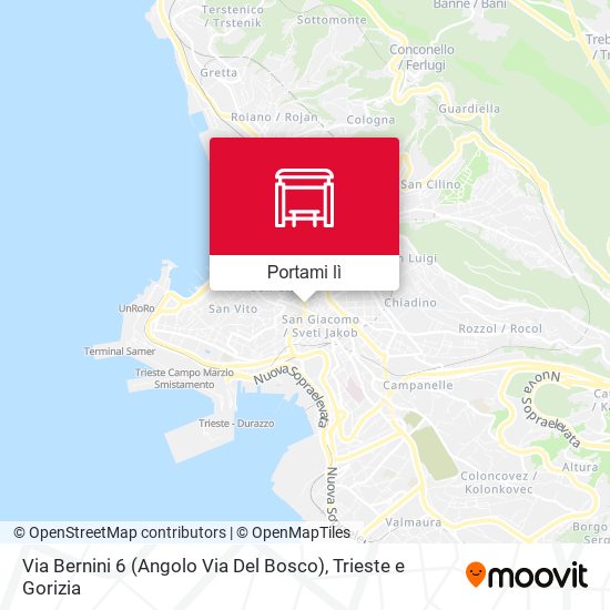 Mappa Via Bernini 6 (Angolo Via Del Bosco)
