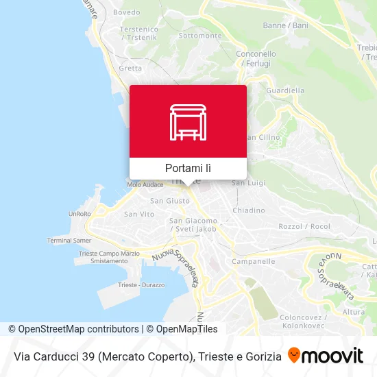 Mappa Via Carducci 39 (Mercato Coperto)