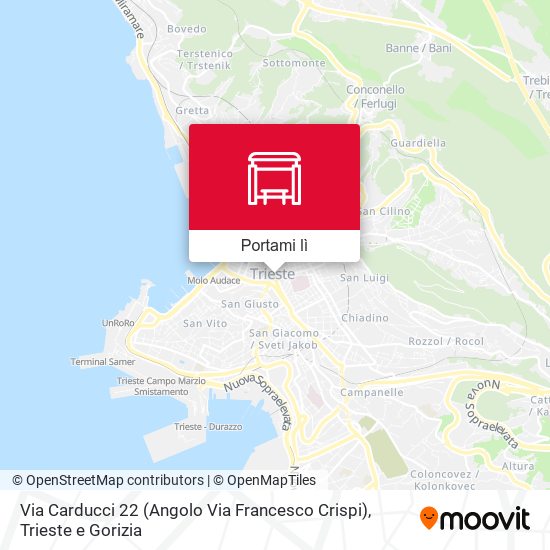 Mappa Via Carducci 22 (Angolo Via Francesco Crispi)