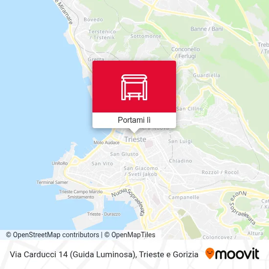 Mappa Via Carducci 14 (Guida Luminosa)