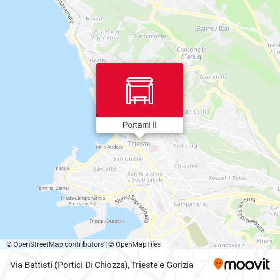 Mappa Via Battisti (Portici Di Chiozza)