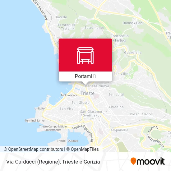 Mappa Via Carducci (Regione)