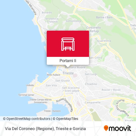 Mappa Via Del Coroneo (Regione)