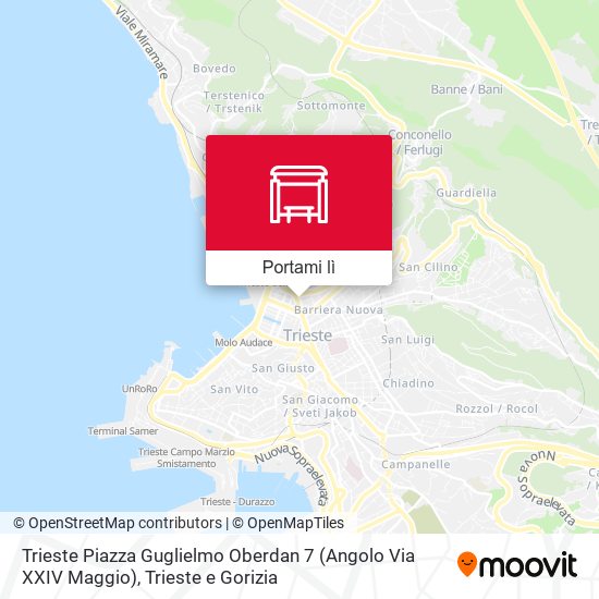 Mappa Trieste Piazza Guglielmo Oberdan 7 (Angolo Via XXIV Maggio)