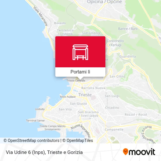 Mappa Via Udine 6 (Inps)