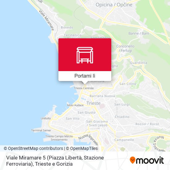 Mappa Viale Miramare 5 (Piazza Libertà, Stazione Ferroviaria)