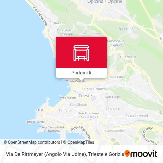 Mappa Via De Rittmeyer (Angolo Via Udine)