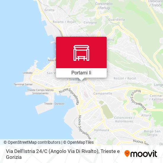 Mappa Via Dell'Istria 24 / C (Angolo Via Di Rivalto)