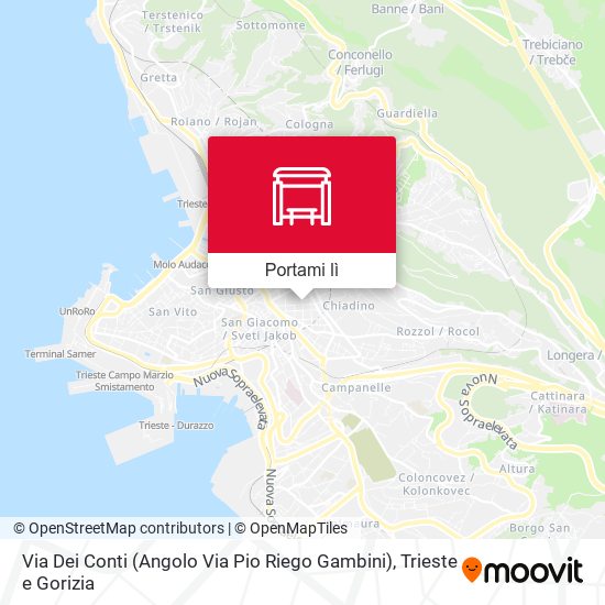 Mappa Via Dei Conti (Angolo Via Pio Riego Gambini)