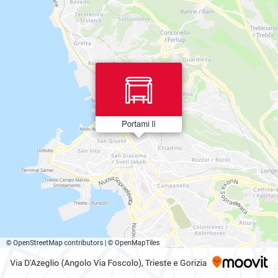 Mappa Via D'Azeglio (Angolo Via Foscolo)