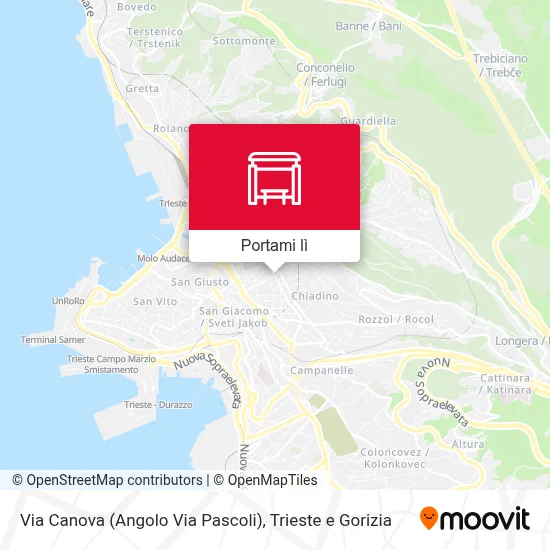 Mappa Via Canova (Angolo Via Pascoli)