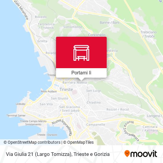 Mappa Via Giulia 21 (Largo Tomizza)