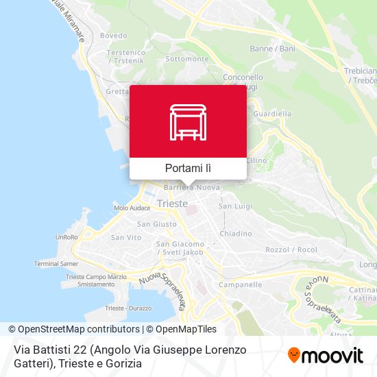 Mappa Via Battisti 22 (Angolo Via Giuseppe Lorenzo Gatteri)