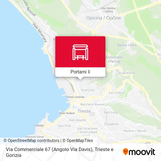 Mappa Via Commerciale 67 (Angolo Via Davis)