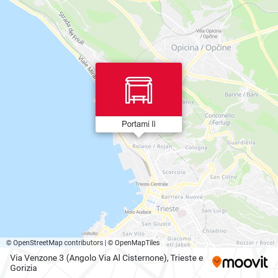 Mappa Via Venzone 3 (Angolo Via Al Cisternone)