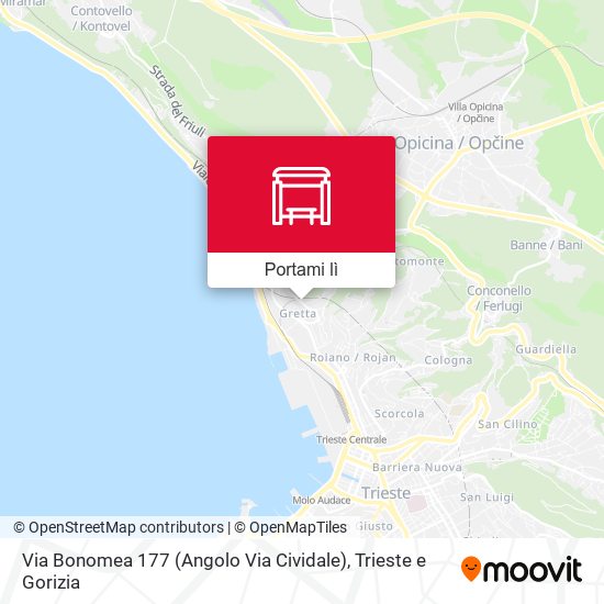 Mappa Via Bonomea 177 (Angolo Via Cividale)