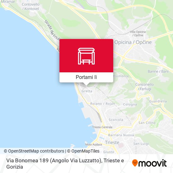 Mappa Via Bonomea 189 (Angolo Via Luzzatto)