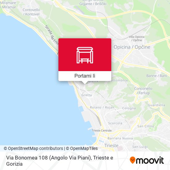 Mappa Via Bonomea 108 (Angolo Via Piani)