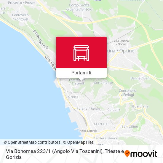 Mappa Via Bonomea 223 / 1 (Angolo Via Toscanini)