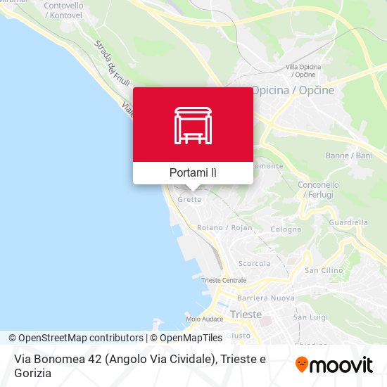 Mappa Via Bonomea 42 (Angolo Via Cividale)
