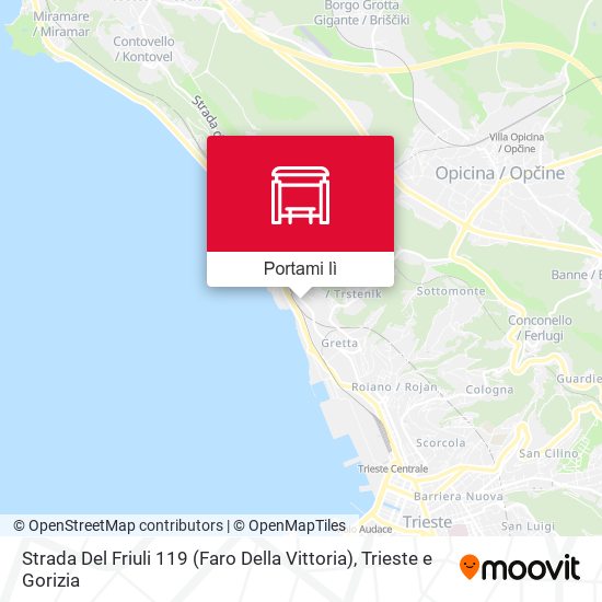 Mappa Strada Del Friuli 119 (Faro Della Vittoria)