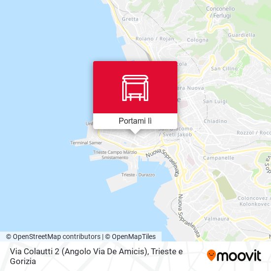 Mappa Via Colautti 2 (Angolo Via De Amicis)