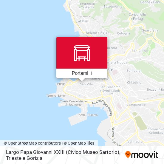 Mappa Largo Papa Giovanni XXIII (Civico Museo Sartorio)
