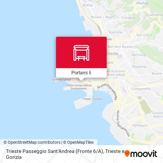 Mappa Trieste Passeggio Sant'Andrea (Fronte 6 / A)