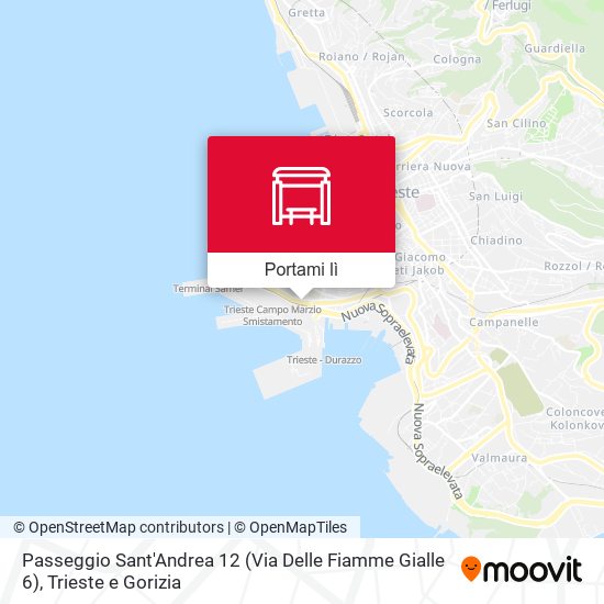 Mappa Passeggio Sant'Andrea 12 (Via Delle Fiamme Gialle 6)