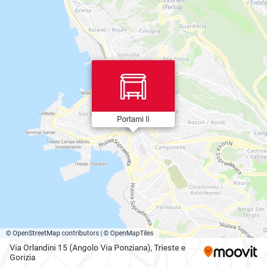 Mappa Via Orlandini 15 (Angolo Via Ponziana)