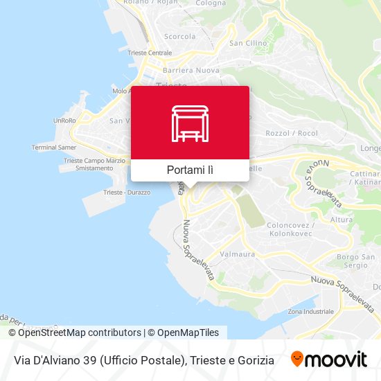 Mappa Via D'Alviano 39 (Ufficio Postale)