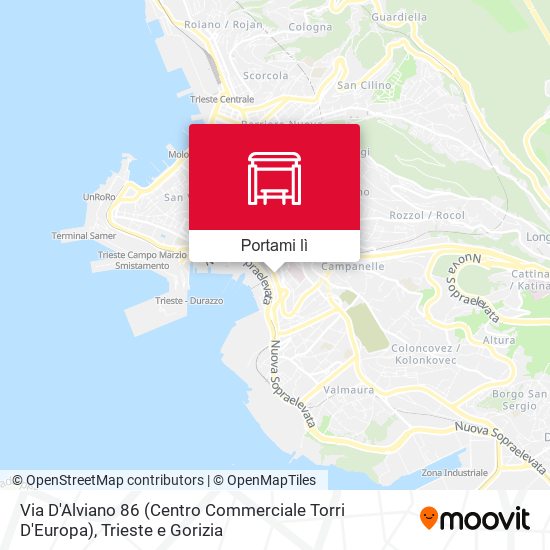 Mappa Via D'Alviano 86 (Centro Commerciale Torri D'Europa)
