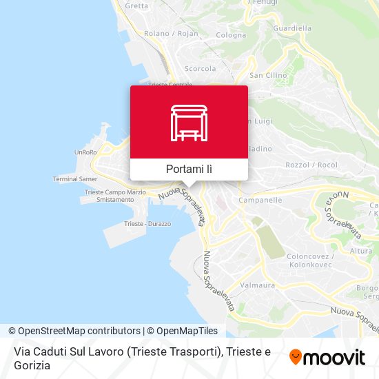 Mappa Via Caduti Sul Lavoro (Trieste Trasporti)