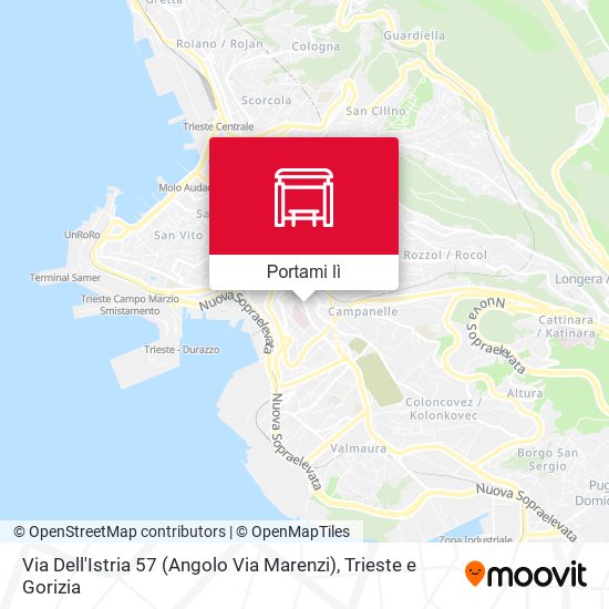 Mappa Via Dell'Istria 57 (Angolo Via Marenzi)