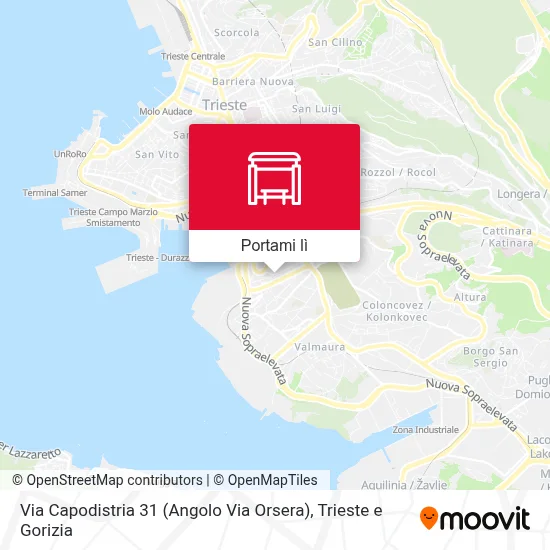 Mappa Via Capodistria 31 (Angolo Via Orsera)