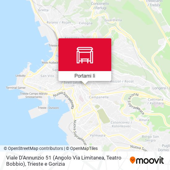 Mappa Viale D'Annunzio 51 (Angolo Via Limitanea, Teatro Bobbio)